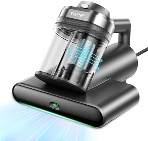 Mattress Vacuum Cleaner with UV-C Light, 16kPa Suction & 33000 RPM Tapping, HEPA Filter