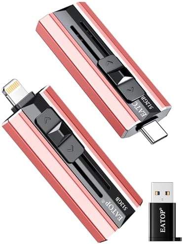 512GB 3-in-1 Flash Drive for iPhone iPad Android PC, Plug and Play Photo Video Storage