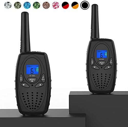 M880 Blue 2-Pack Walkie Talkies with 5-Mile Range & 2662 Channel Options