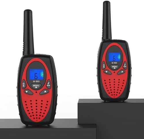 M880 Blue 2-Pack Walkie Talkies with 5-Mile Range & 2662 Channel Options