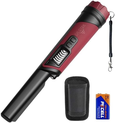 Waterproof Metal Detector Pinpointer with LCD Screen, 360° Detection & LED Light