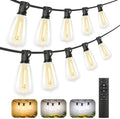 100FT Outdoor LED String Lights with 52 Shatterproof Vintage Edison Bulbs, Waterproof Dimmable Patio Lighting