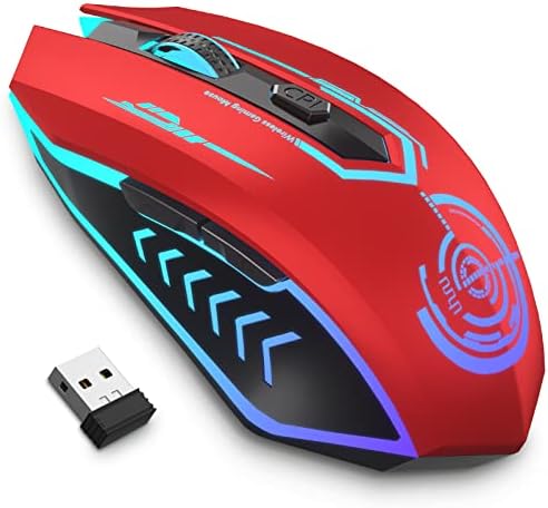 Rechargeable Wireless Gaming Mouse with 12000 DPI, 7 Programmable Buttons & RGB Lighting
