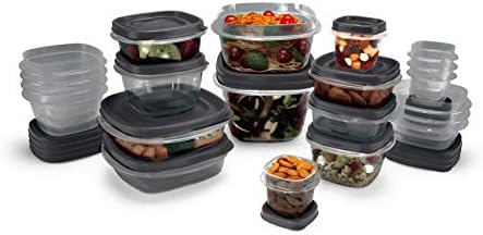 60-Piece Food Storage Containers with Vented Lids, Microwave and Dishwasher Safe Set