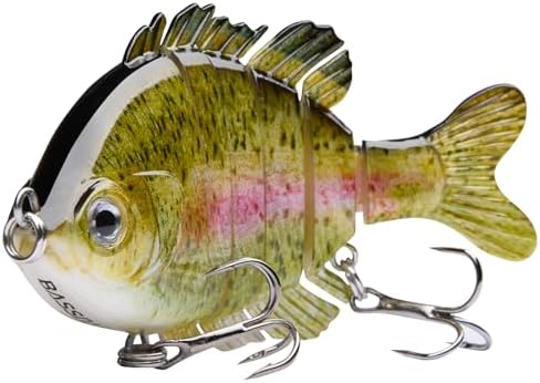 Multi-Jointed Panfish Bluegill Swimbait - 6-Segment Life-Like Bass Fishing Lure