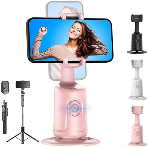 Smart AI Facial Recognition Phone Tripod with 360° Tracking, Gesture Control & Remote