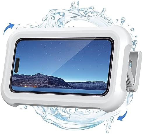 Waterproof Shower Phone Holder - 480° Rotatable Adjustable Wall Mount for 4-7" Devices