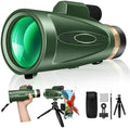80x100 High Power Monocular with Smartphone Adapter & Tripod for Outdoor Observation