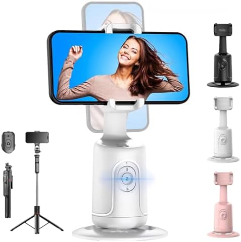 Smart AI Facial Recognition Phone Tripod with 360° Tracking, Gesture Control & Remote