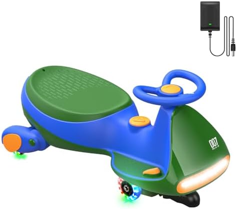 Electric Wiggle Car with Pedal, 2-in-1 Swing Car, 360° Steering, 2 Speeds Max 4 Mph, Bluetooth