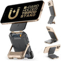 Magnetic Wallet with Stand, Holds 5 Cards, Adjustable Stand & RFID Blocking for Phones