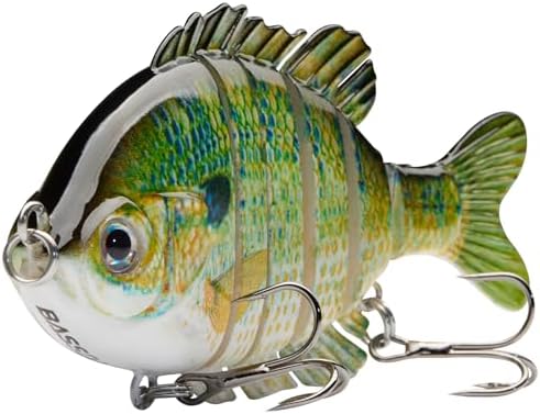 Multi-Jointed Panfish Bluegill Swimbait - 6-Segment Life-Like Bass Fishing Lure