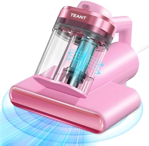 Mattress Vacuum Cleaner with UV-C Light, 16kPa Suction & 33000 RPM Tapping, HEPA Filter
