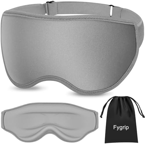 3D Contour Sleep Mask for Men & Women - 100% Pressure-Free & Light Blocking Eye Mask with Adjustable Strap for Side Sleepers