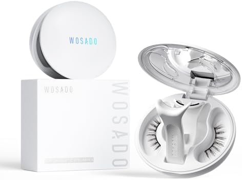 Magnetic Eyelashes with Applicator Kit, Reusable Glue-Free Lashes for Sensitive Eyes, Natural Look
