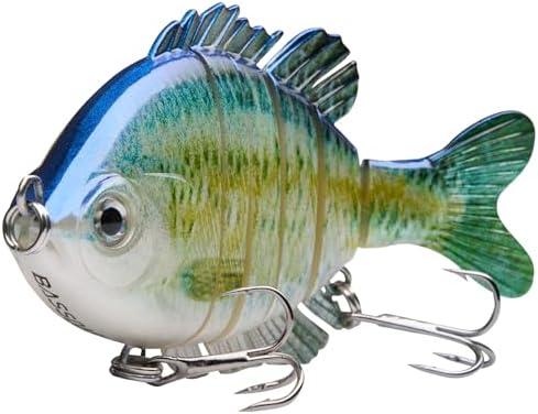 Multi-Jointed Panfish Bluegill Swimbait - 6-Segment Life-Like Bass Fishing Lure