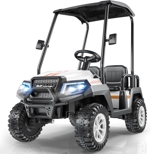 24V 4-Seater Kids' Golf Cart with Remote Control, 4WD Ride-On Car for Ages 3-8