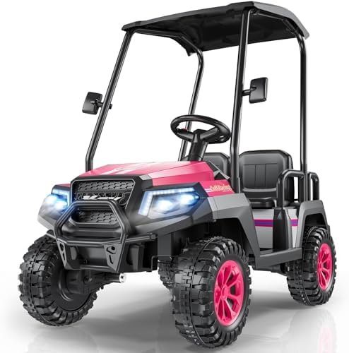 24V 4-Seater Kids' Golf Cart with Remote Control, 4WD Ride-On Car for Ages 3-8