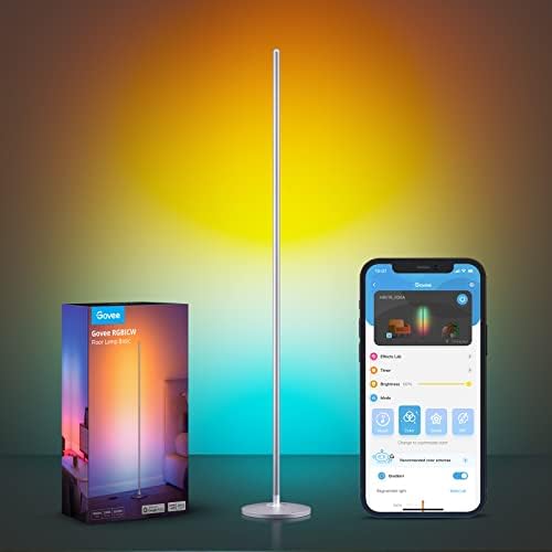 RGBIC Smart Floor Lamp with Music Sync, 1000 Lumen Color Changing Standing Lamp for Living Room