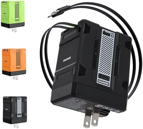 2-in-1 Retractable Wall Fast Charger 120W with Foldable Plug for Phone Tablet Laptop