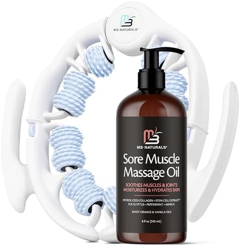 Firming Body Massage Oil with Collagen & Stem Cell - Smooths Cellulite & Improves Skin Texture - 8 Fl Oz