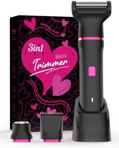 Painless Electric Bikini Trimmer for Women - Waterproof Cordless Shaver with Ceramic Blades & USB Charging