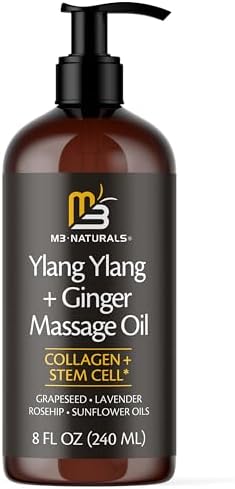 Firming Body Massage Oil with Collagen & Stem Cell - Smooths Cellulite & Improves Skin Texture - 8 Fl Oz