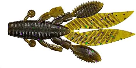 Compact Soft Plastic Flipping Bait with Vibrating Appendages for Bass Fishing