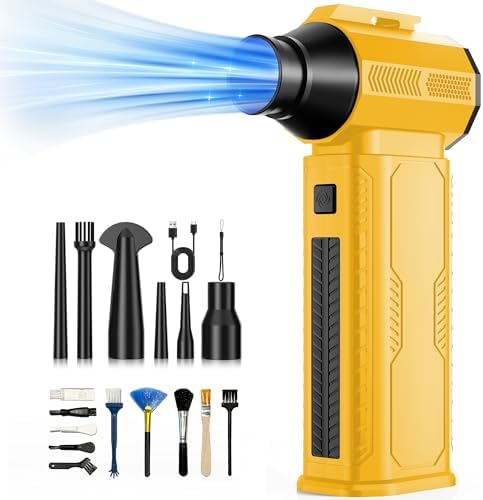 130K RPM Cordless Electric Air Duster with 8000mAh Battery & 4-Gear Adjustable Speeds