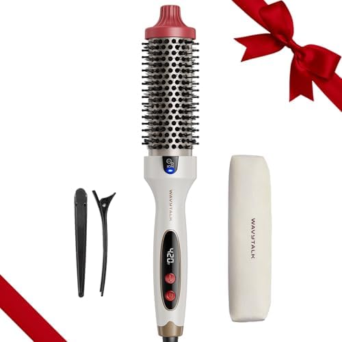 1.5 Inch Heated Round Brush with Ionic Technology, 5 Heat Settings for Blowout Look