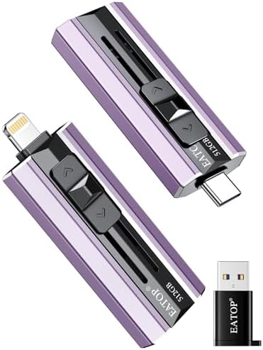 512GB 3-in-1 Flash Drive for iPhone iPad Android PC, Plug and Play Photo Video Storage