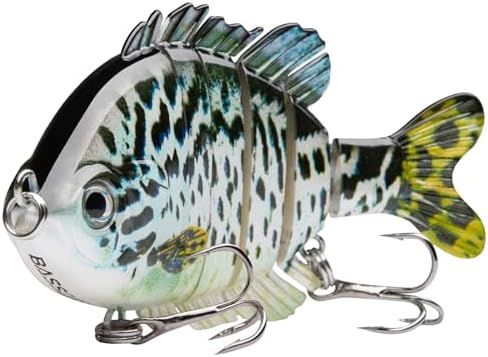 Multi-Jointed Panfish Bluegill Swimbait - 6-Segment Life-Like Bass Fishing Lure