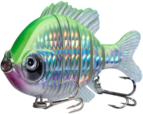 Multi-Jointed Panfish Bluegill Swimbait - 6-Segment Life-Like Bass Fishing Lure