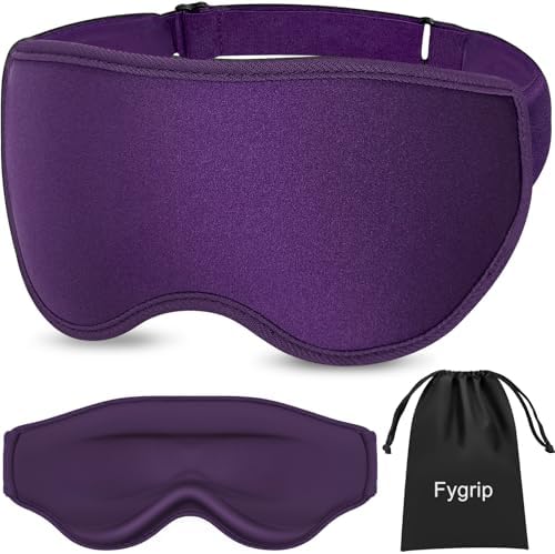 3D Contour Sleep Mask for Men & Women - 100% Pressure-Free & Light Blocking Eye Mask with Adjustable Strap for Side Sleepers