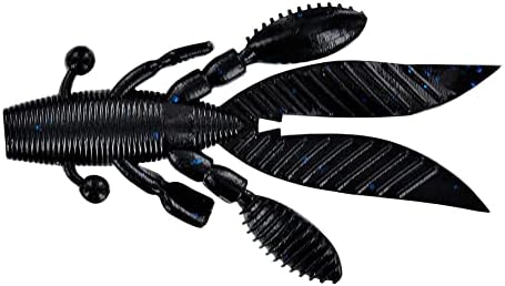 Compact Soft Plastic Flipping Bait with Vibrating Appendages for Bass Fishing