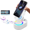 3000mAh Wireless Induction Bluetooth Speaker with Phone Stand, Ambient Light and Emergency Charging