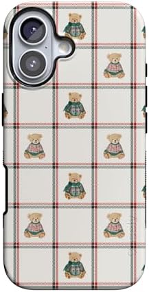 Red Houndstooth iPhone Case | Military-Grade Protection | MagSafe Compatible
