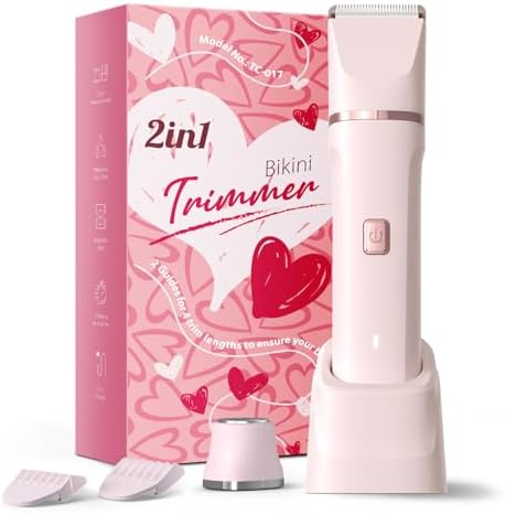 Painless Electric Bikini Trimmer for Women - Waterproof Cordless Shaver with Ceramic Blades & USB Charging