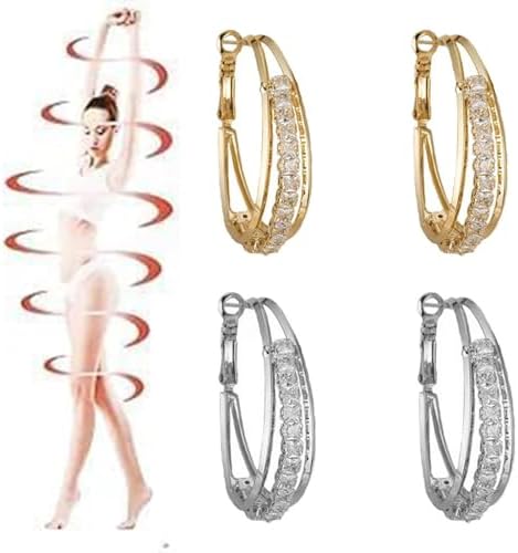 Lymphatic Drainage Slimming Hoop Earrings with Magnetotherapy and Acupuncture Therapy