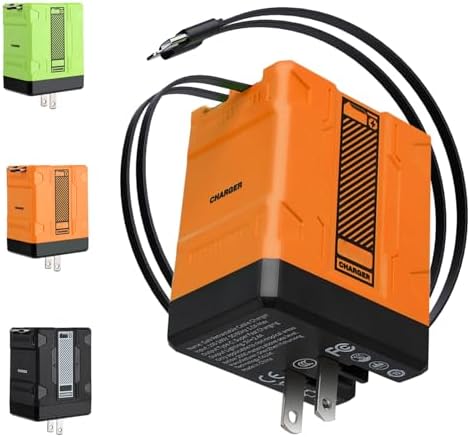 2-in-1 Retractable Wall Fast Charger 120W with Foldable Plug for Phone Tablet Laptop