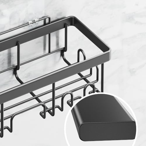 6-Pack Adhesive Shower Caddy Set - Rustproof Stainless Steel Bathroom Organizer & Storage