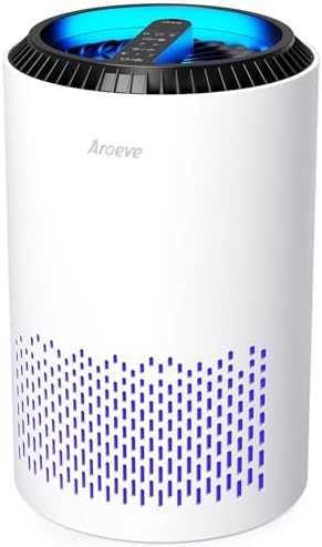 Air Purifier with 3-Layer Filter, Sleep Mode & Essential Oil Diffuser for Bedroom & Office
