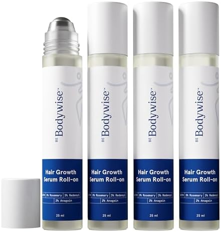 3% Rosemary Hair Growth Serum Roll On - DHT Blocker with Redensyl & Anagain for Thicker Hair