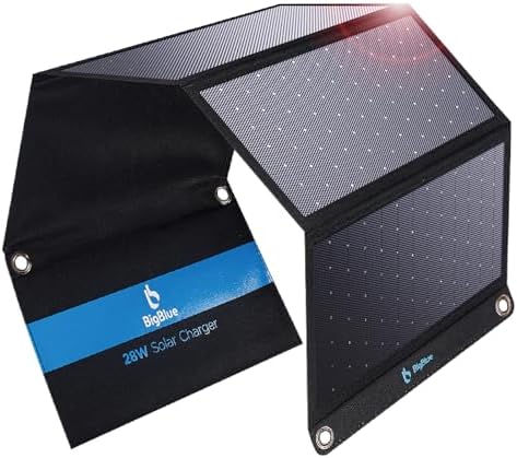 28W Solar Panel Charger with Triple USB Ports, Portable Solar Charger for Outdoor & Emergency Use