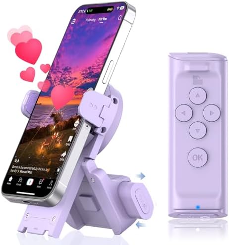 Bluetooth Remote Control with Phone Stand for TikTok, E-Book Reading & Camera Shutter