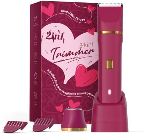Painless Electric Bikini Trimmer for Women - Waterproof Cordless Shaver with Ceramic Blades & USB Charging