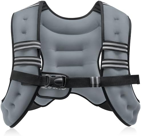 Adjustable Weighted Vest for Men & Women, 6-30lb Weight Vest for Fitness & Running
