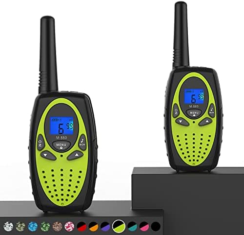 M880 Blue 2-Pack Walkie Talkies with 5-Mile Range & 2662 Channel Options