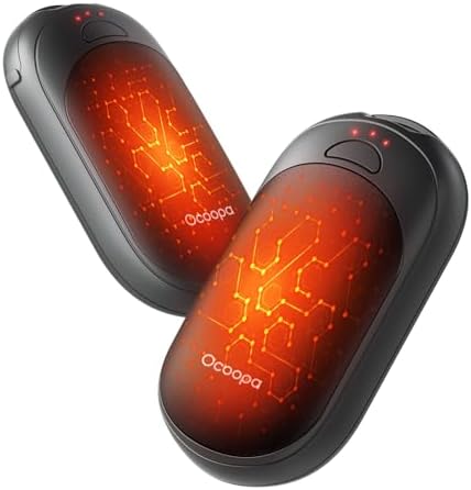 Rechargeable Magnetic Hand Warmers 2-Pack, 3 Heat Settings, Ultra Slim Portable Heater