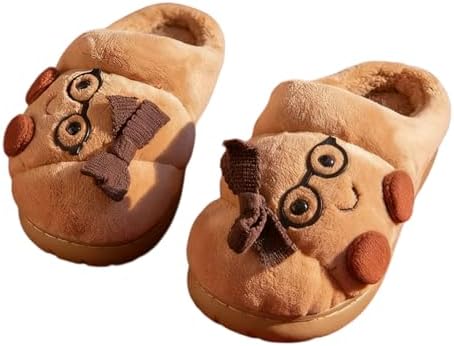 Croissant Fuzzy Slippers Women Open & Closed Back 1.4" Non-Slip Fluffy House Shoes